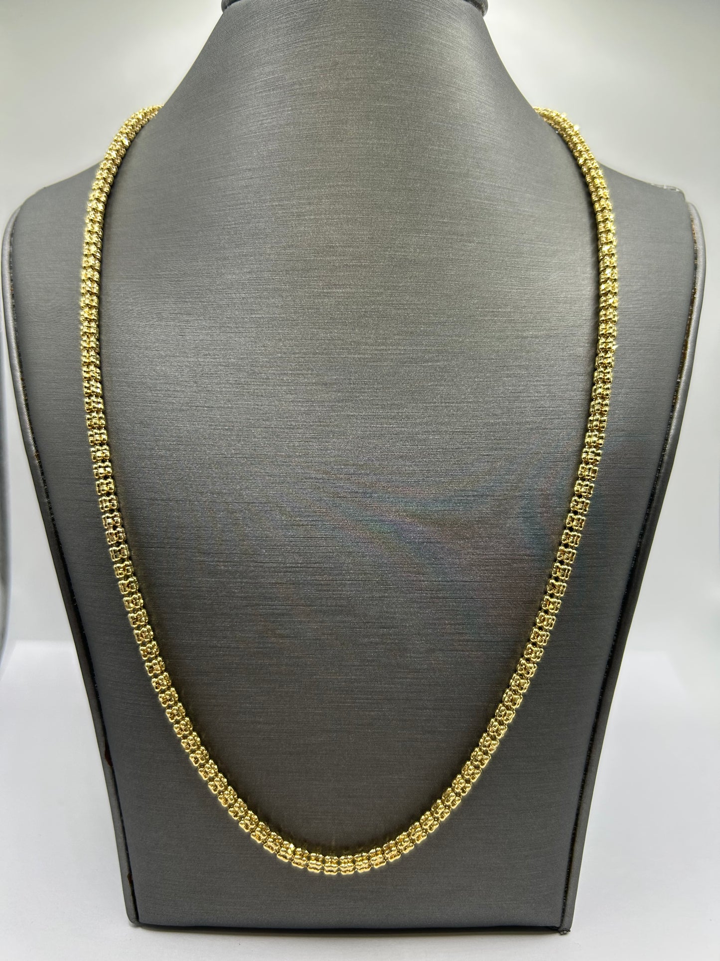 14KT Gold ICE Chain Necklace 3.5mm 20 inch