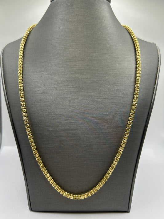 14KT Gold ICE Chain Necklace 3.5mm 20 inch