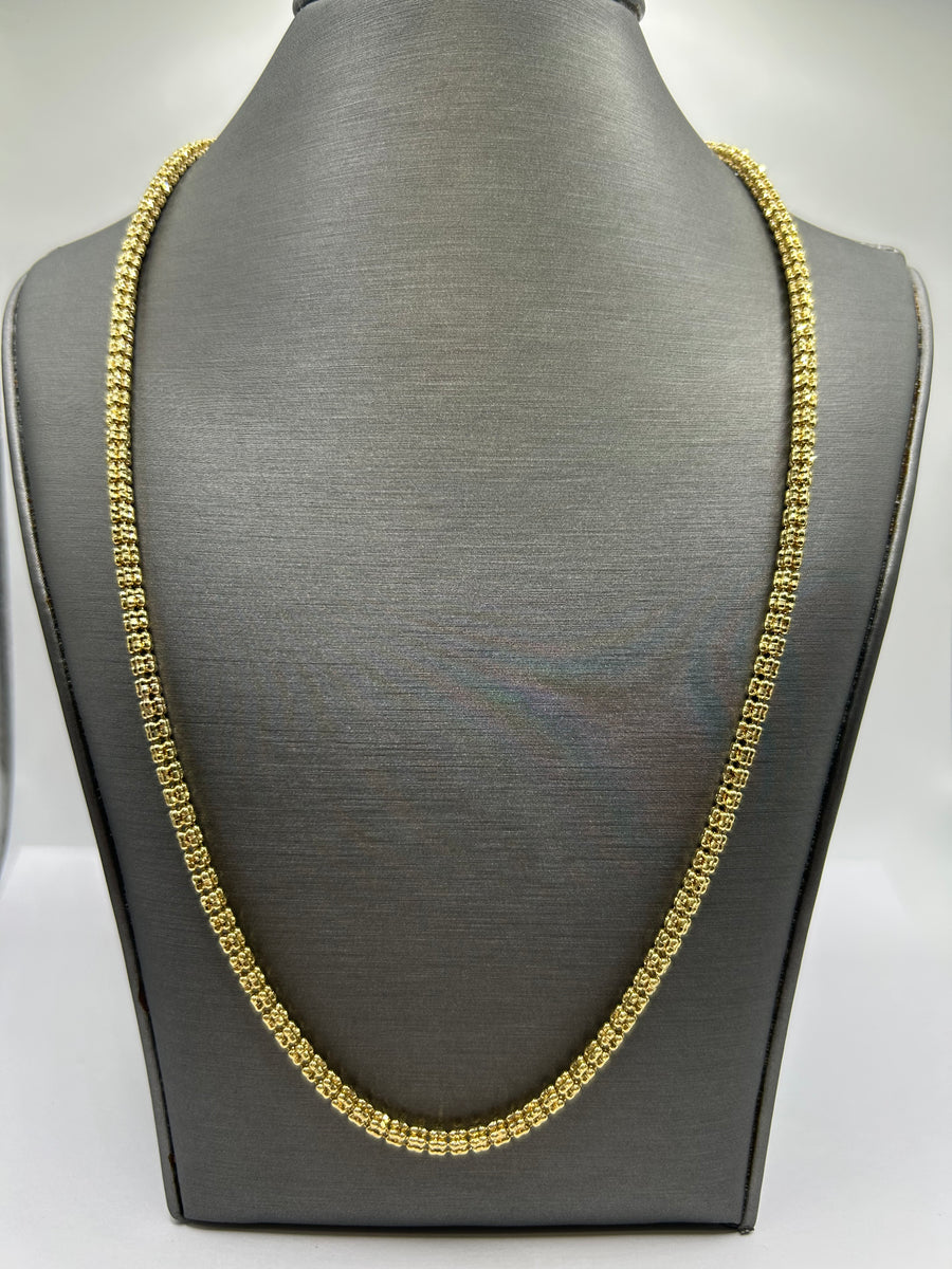 14KT Gold ICE Chain Necklace 3.5mm 20 inch