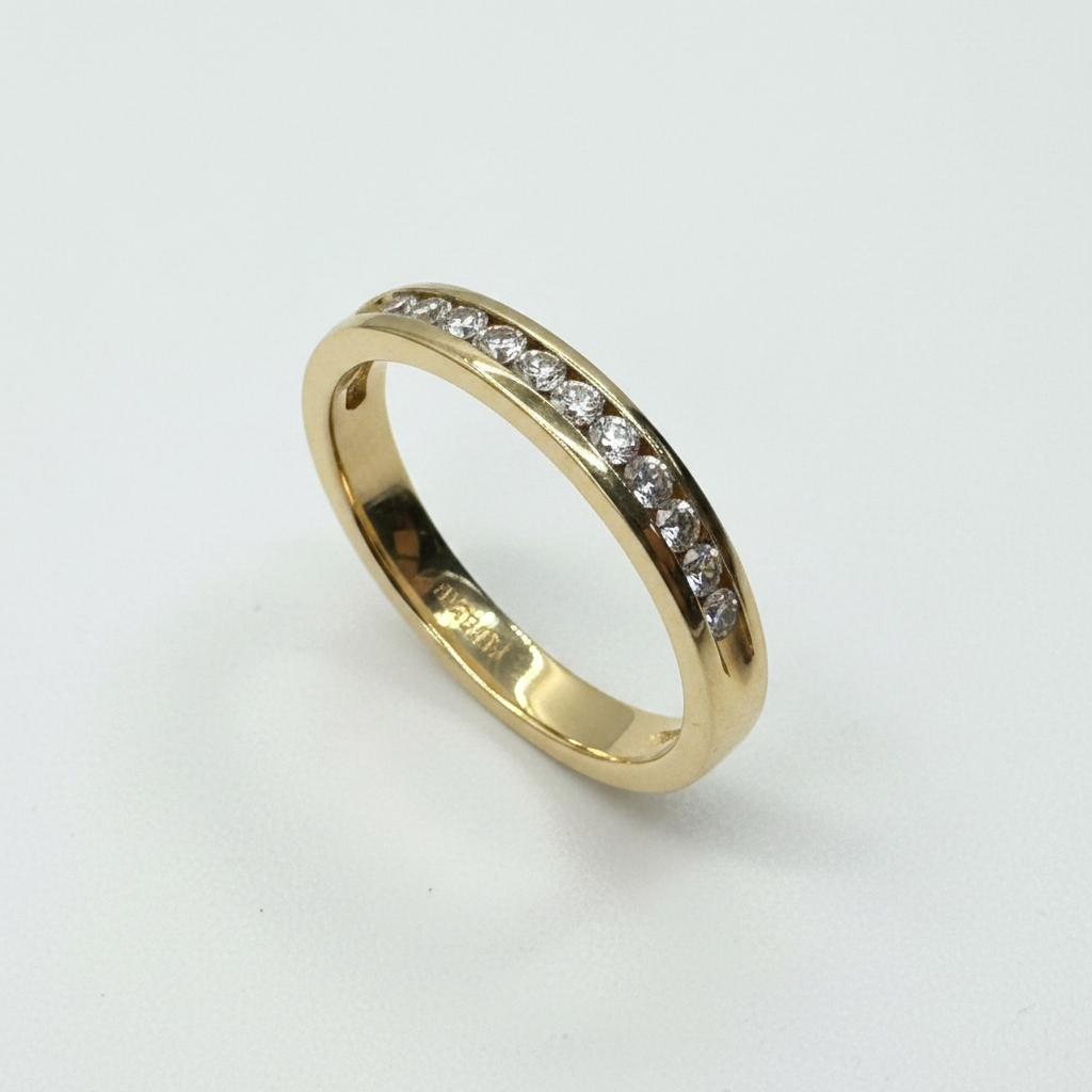 14k yellow gold diamond Band R1408
