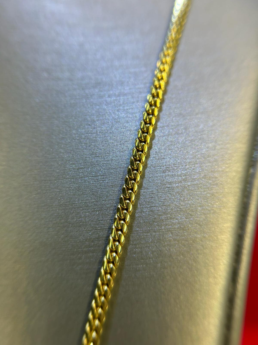 10K Gold Solid Cuban Chain 2.6mm