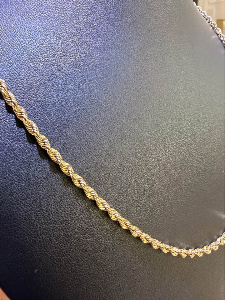 10K Yellow Gold Rope Chain – 20" | 2.75mm | R2219
