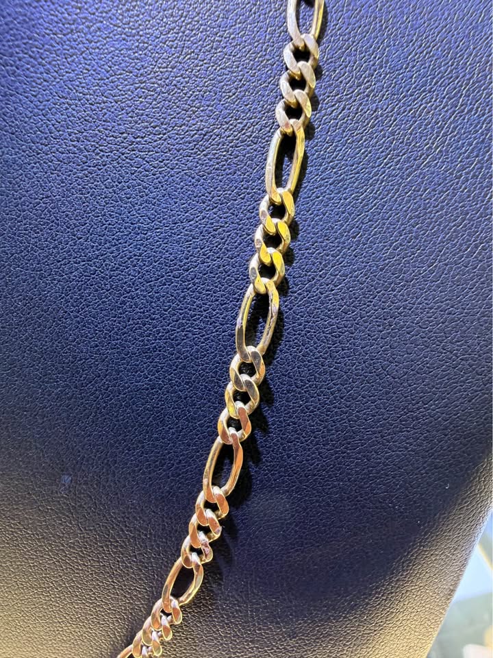 14K Yellow Gold Figaro Link Chain – 19" | 3.8mm | R1607