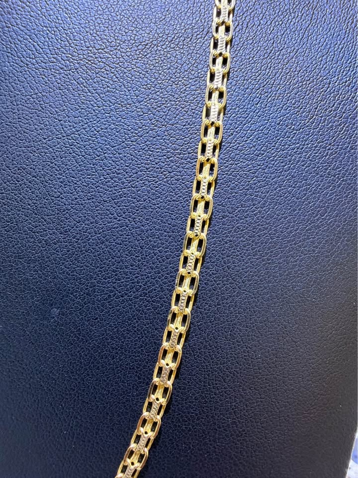 14K Yellow Gold Fancy Long & Short Link Chain – 20" | 3.5mm | R2101