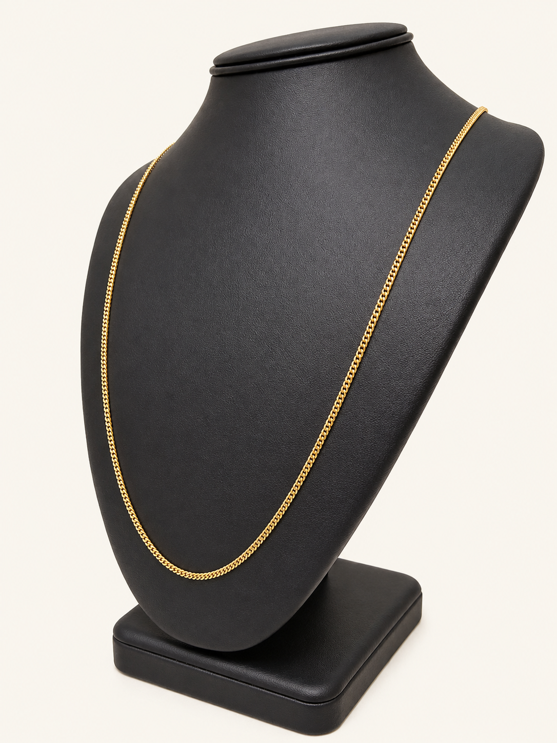 10K Yellow Gold Thin Cuban Link Chain – 24" | 2mm
