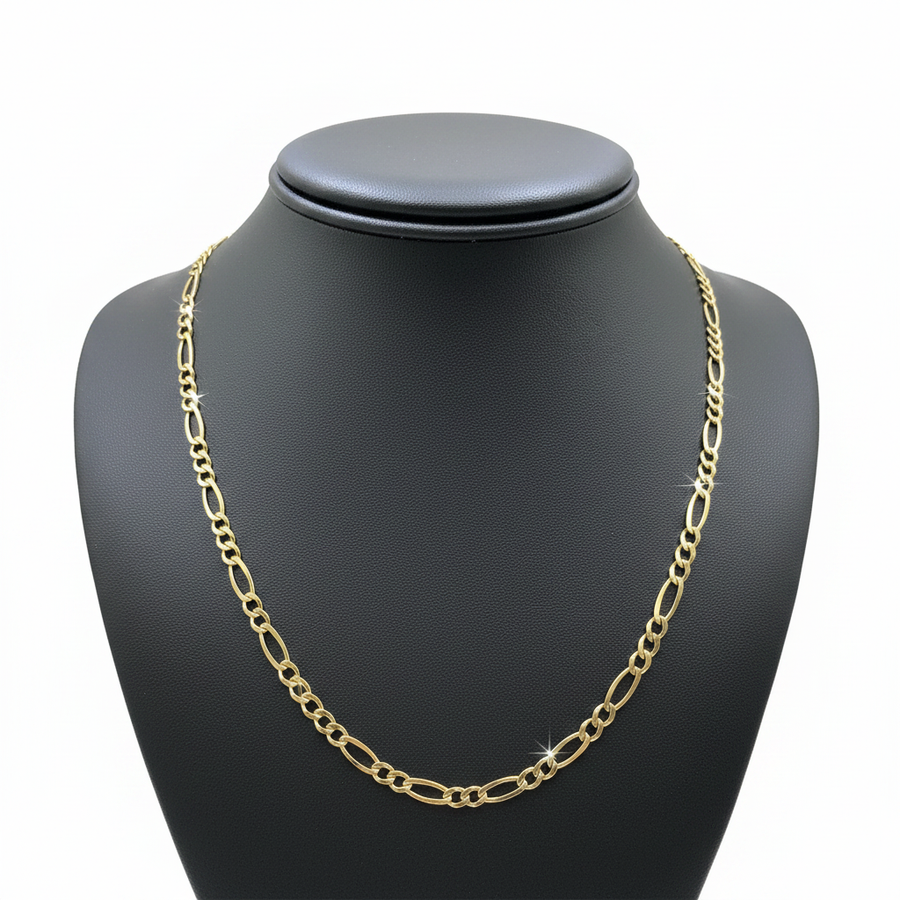 14KT Yellow Gold Figaro Chain – 22” | 4.3mm | R2067