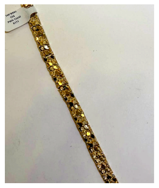 14KT GOLD NUGGET BRACELET 7.5mm