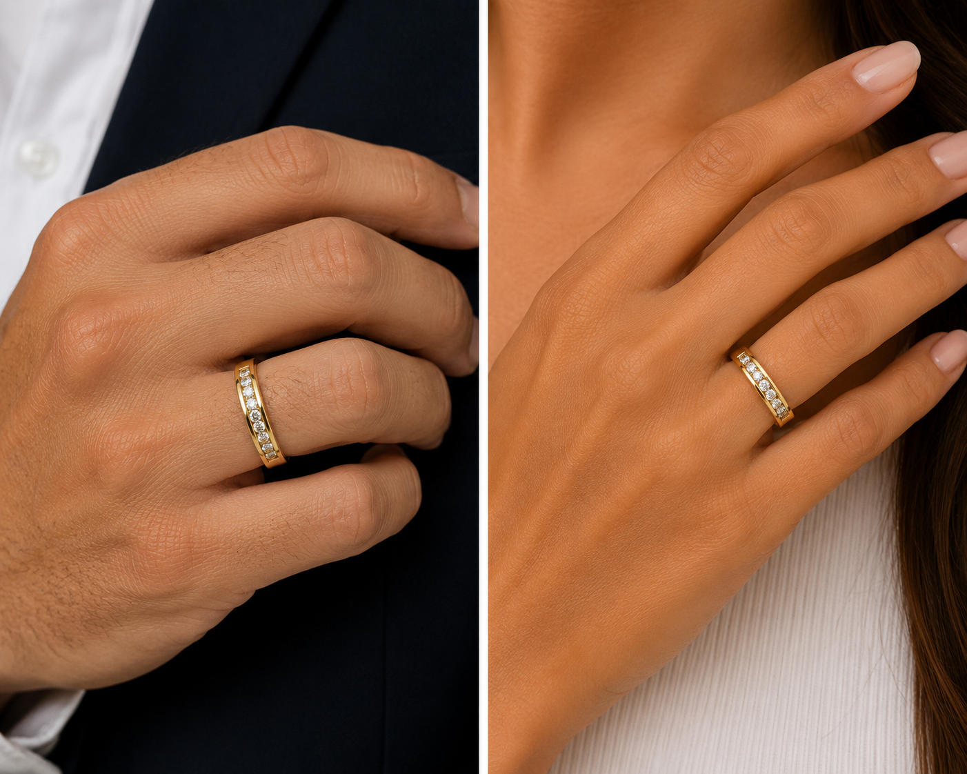 14k yellow gold diamond Band R1408