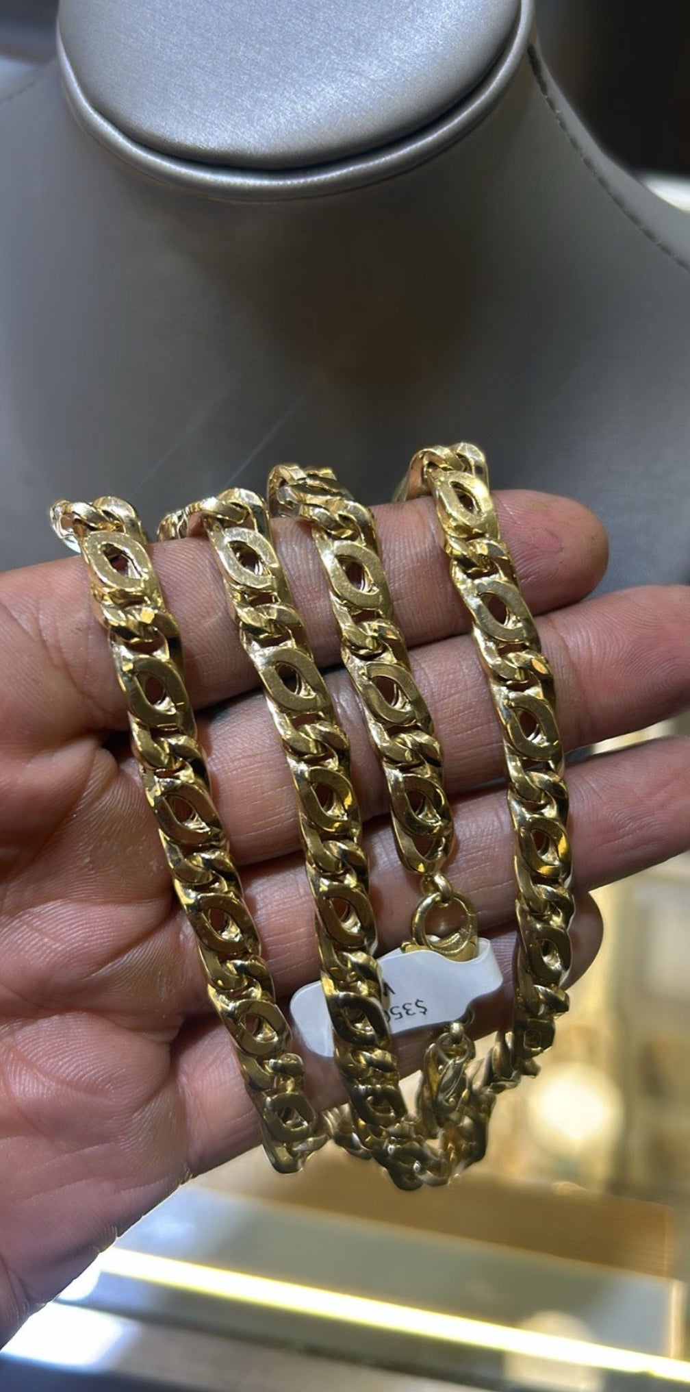 14KT YELLOW GOLD FIGARO CHAIN