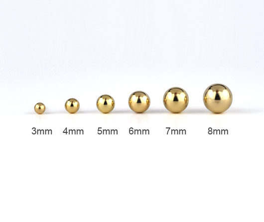Polished Ball Stud Earrings in 14K Gold