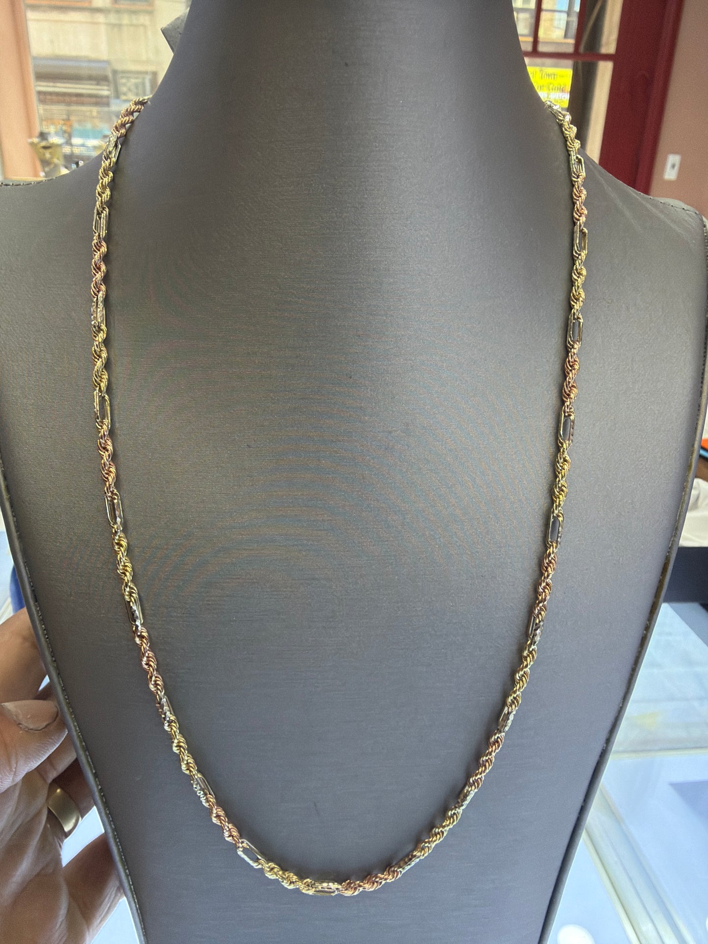14K Tri-Color Figarope Chain – R2284