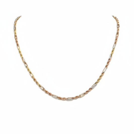 14K Tri-Color Figarope Chain – R2284