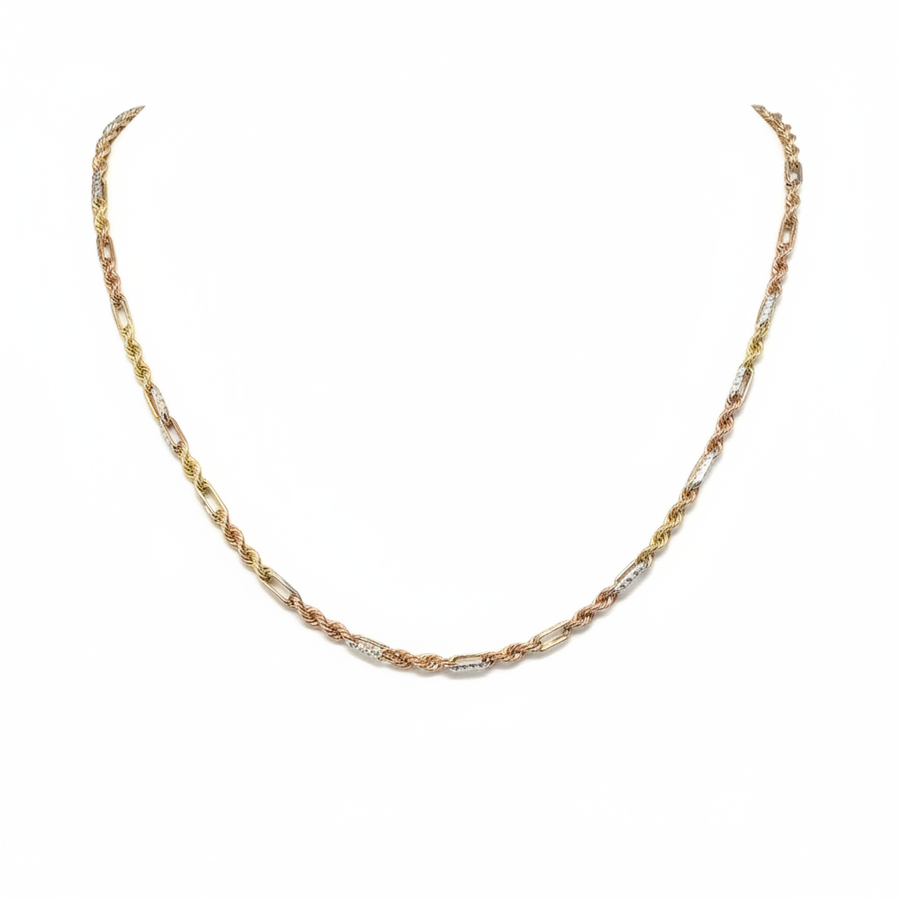 14K Tri-Color Figarope Chain – R2284
