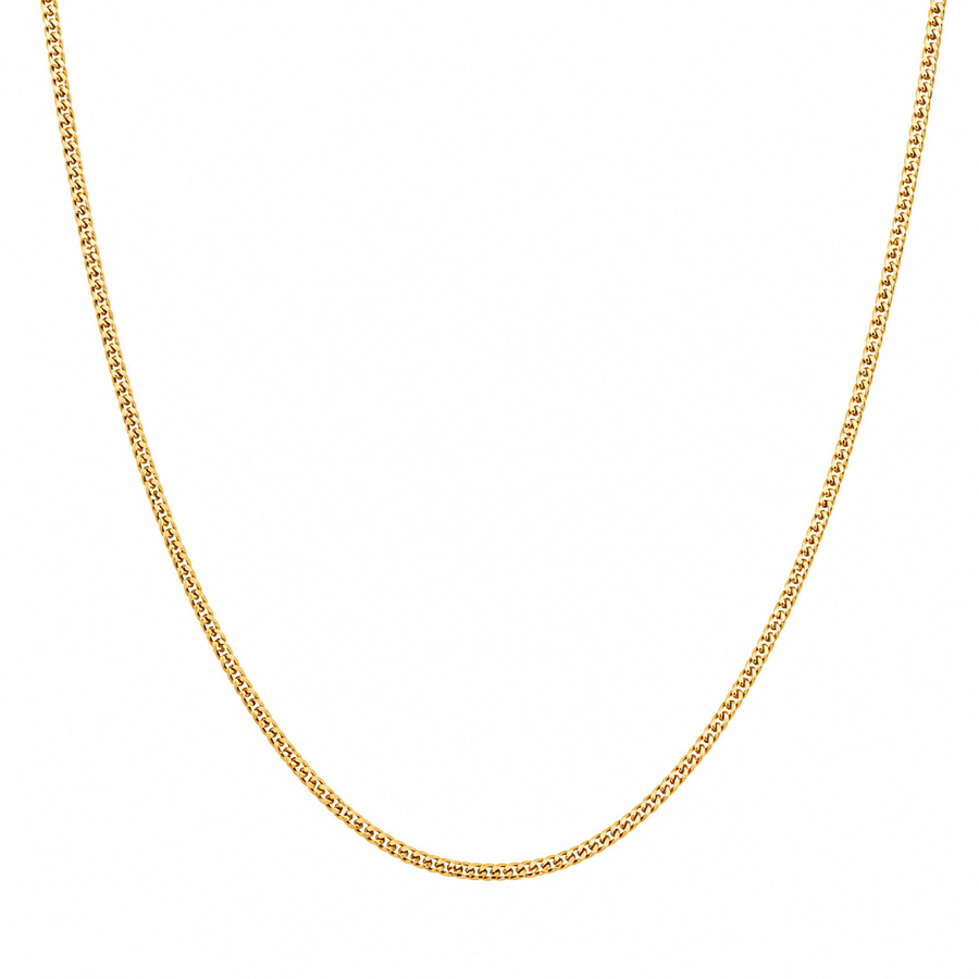 10K Yellow Gold Thin Cuban Link Chain – 24" | 2mm