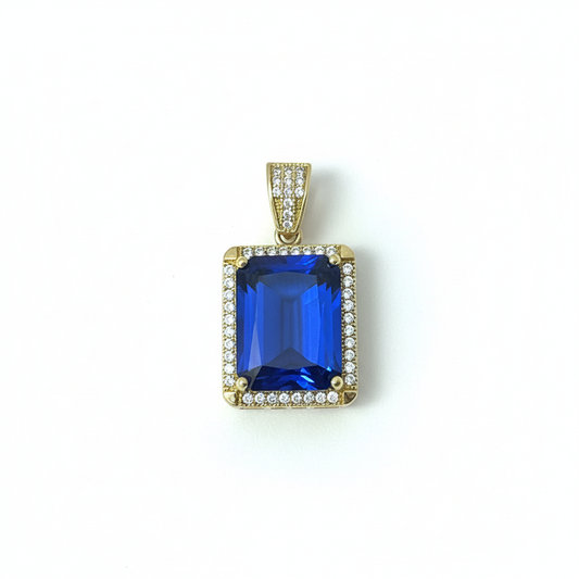 10Kt Gold Sapphire Pendant