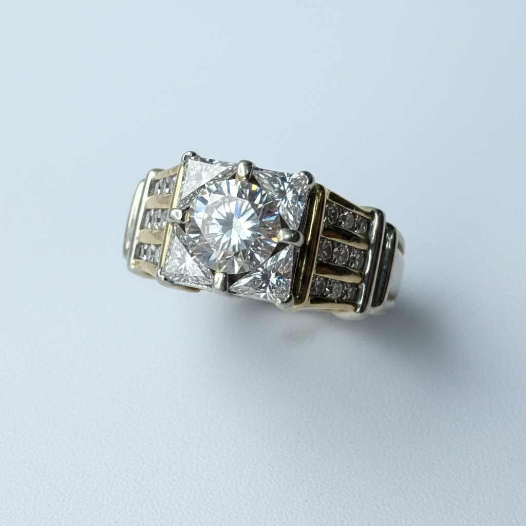 14K Yellow Gold Diamond Ring 1.50 TCW Size 7 – R1344