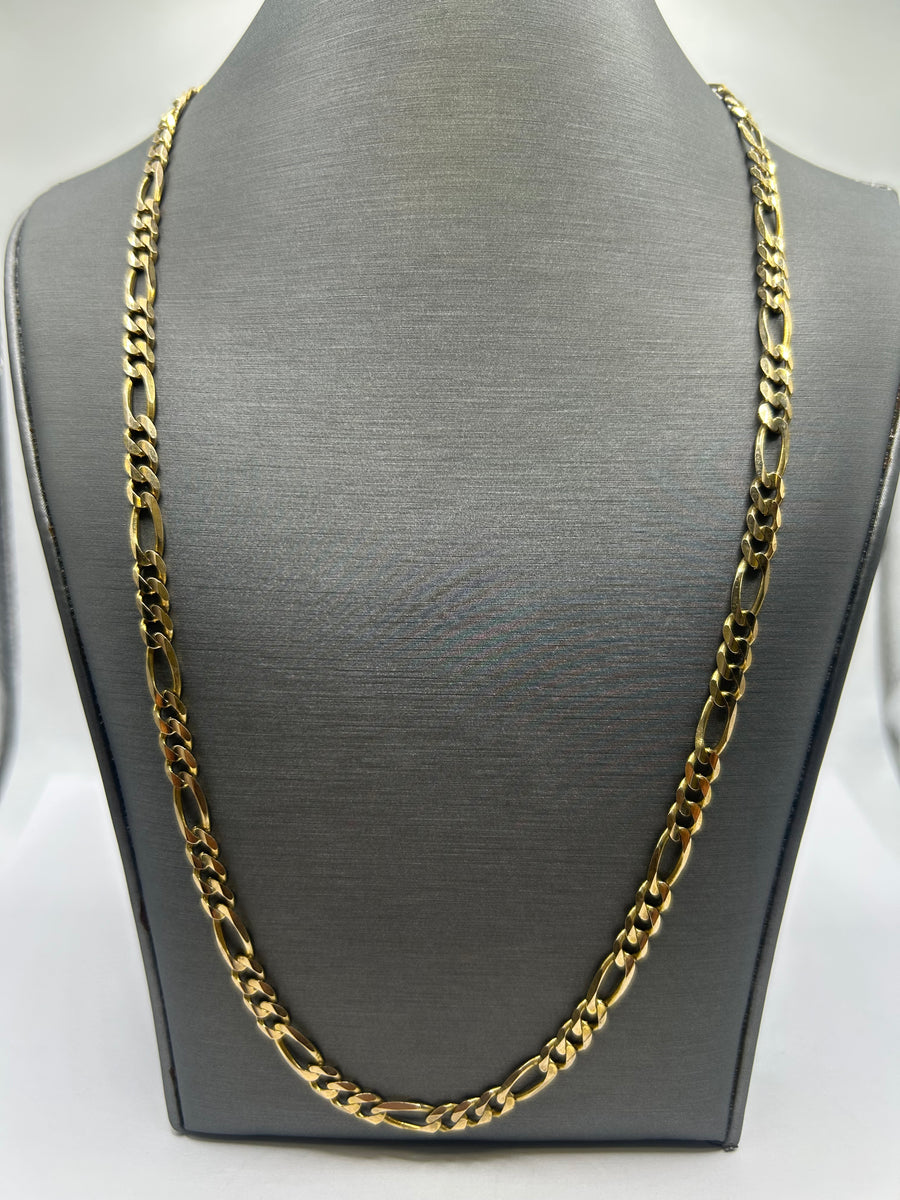 14KT Solid Figaro Link Chain 4.85mm 24inches