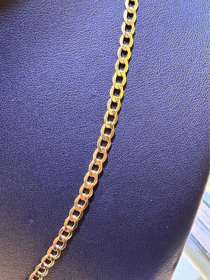 10K Yellow Gold Curb Link Chain – 20" | 4.5mm R2173
