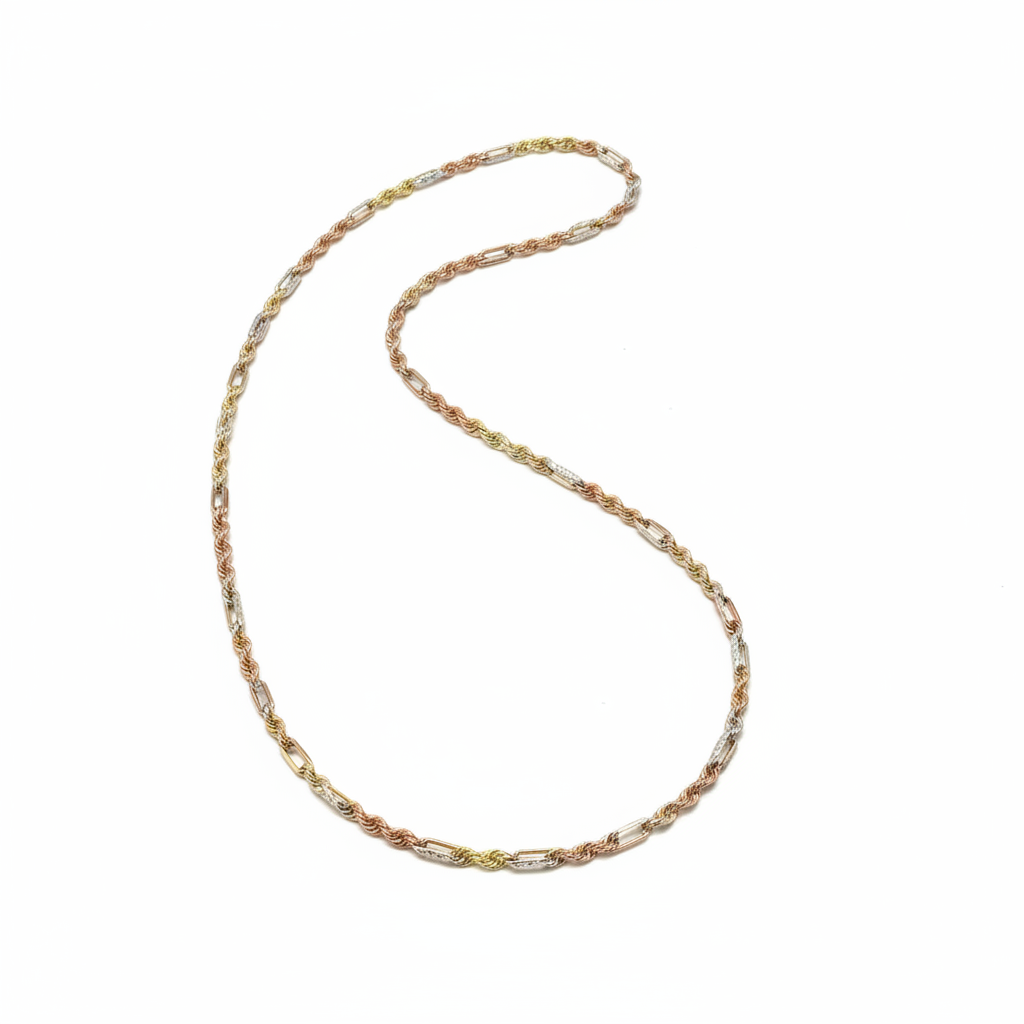 14K Tri-Color Figarope Chain – R2284