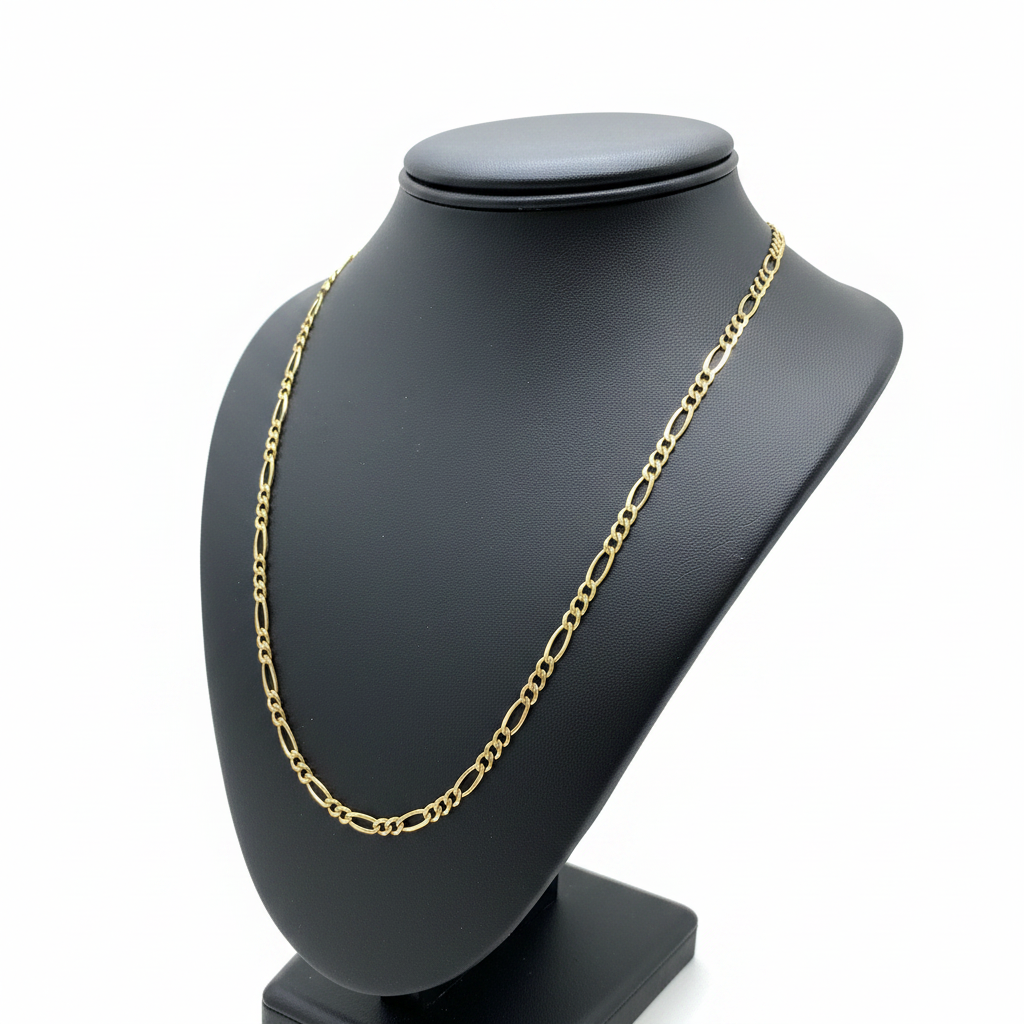 14KT Yellow Gold Figaro Chain – 22” | 4.3mm | R2067