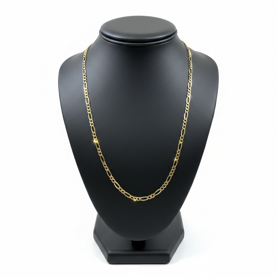 14KT Yellow Gold Figaro Chain – 22” | 4.3mm | R2067