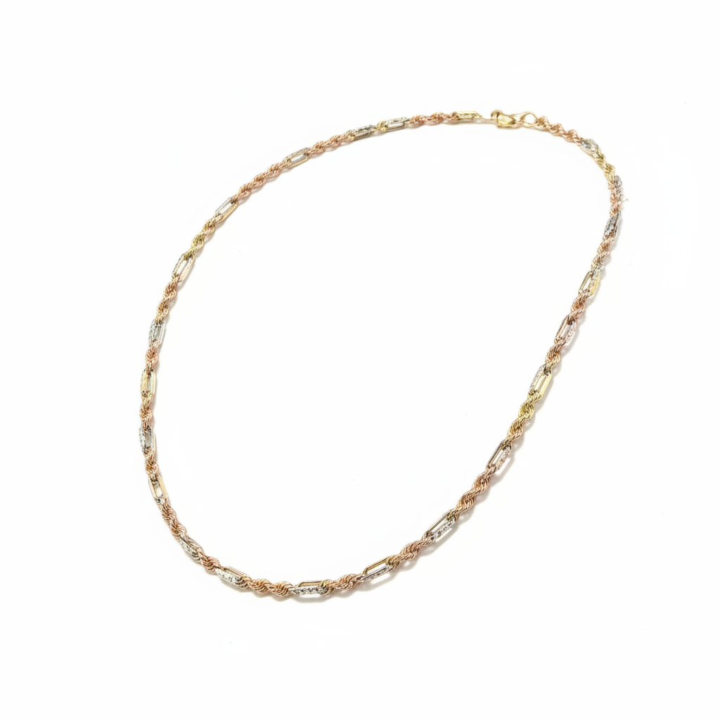14K Tri-Color Figarope Chain – R2284
