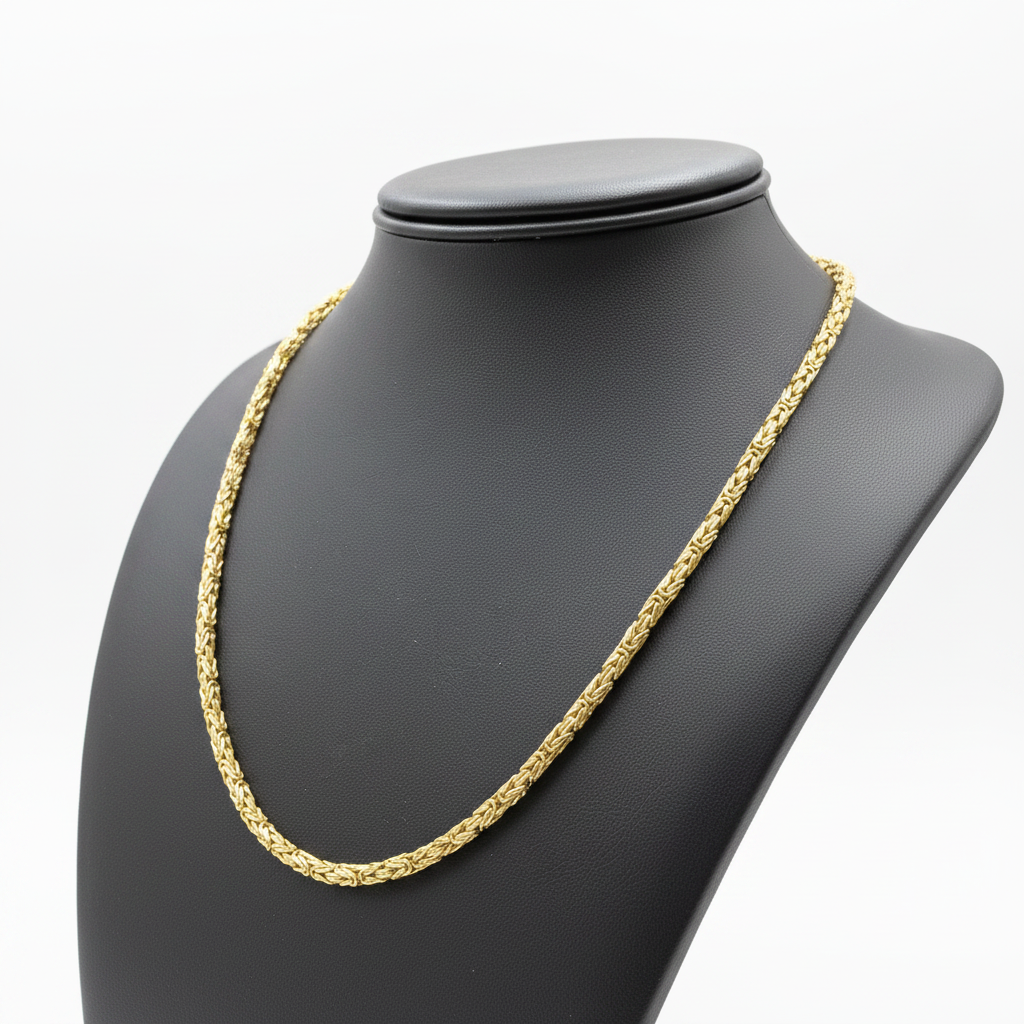 18K Yellow Gold Byzantine Chain 20" – R2288