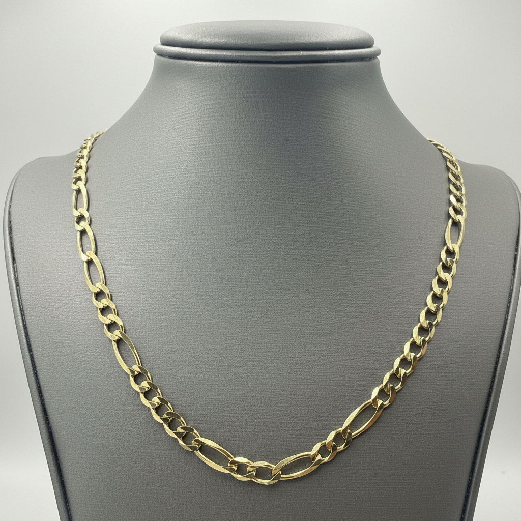 14KT Yellow Gold Figaro Chain – 23.3g