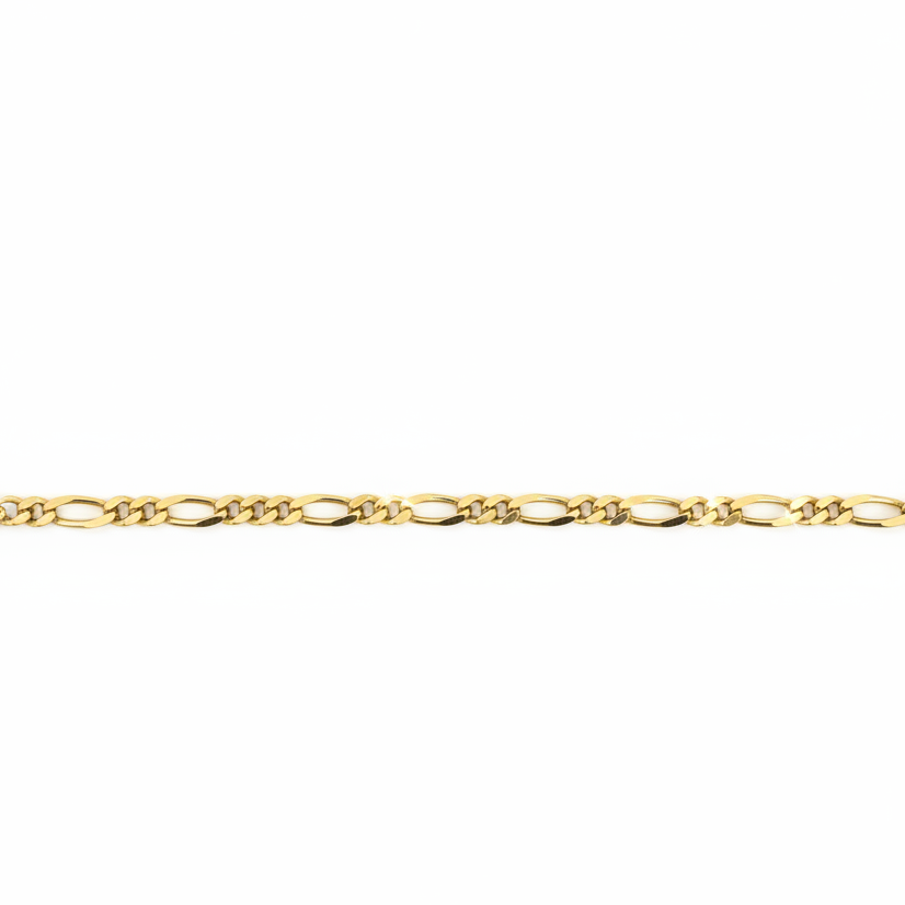 14K Gold Figaro Chain Necklace – 3.7mm 18 inch