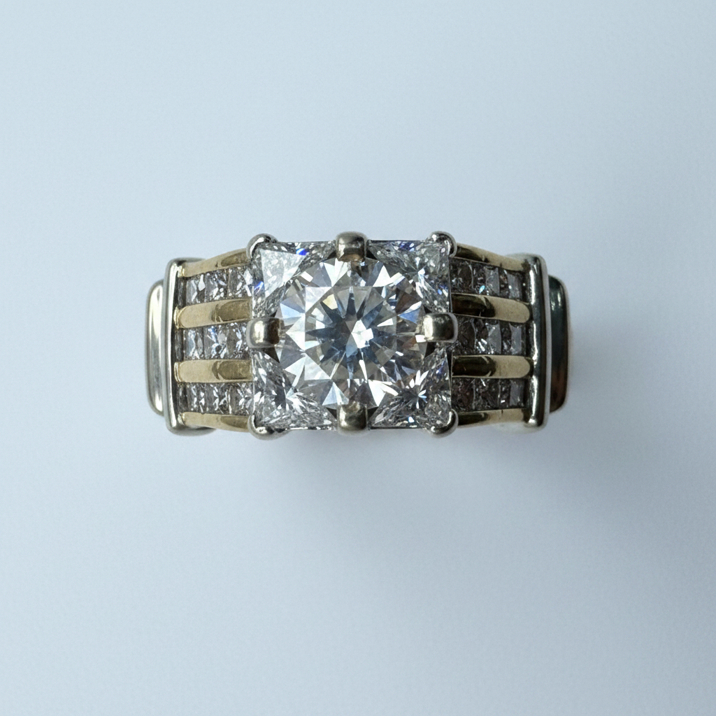 14K Yellow Gold Diamond Ring 1.50 TCW Size 7 – R1344