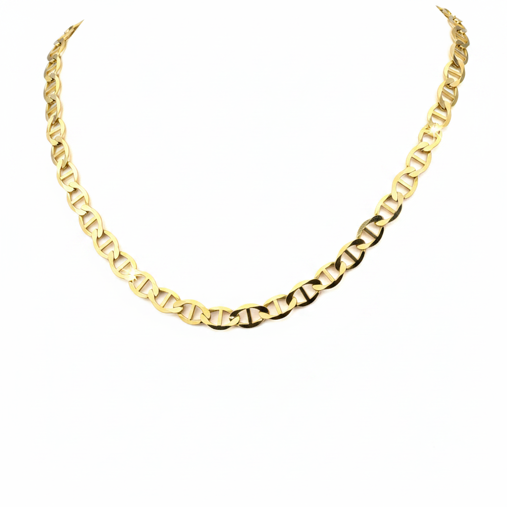 14KT Yellow Gold Flat Gucci Chain – 23” | 6.1mm  R1636