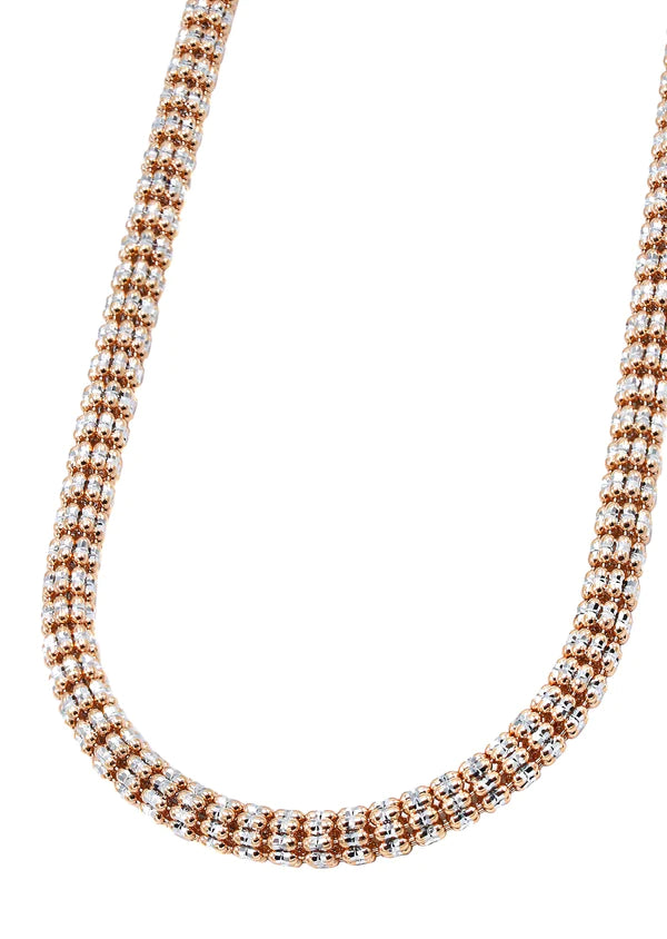 10KT ROSE GOLD ICE CHAIN
