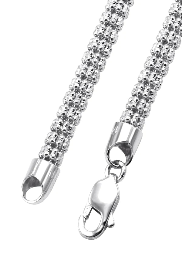 14KT WHITE GOLD ICE CHAIN