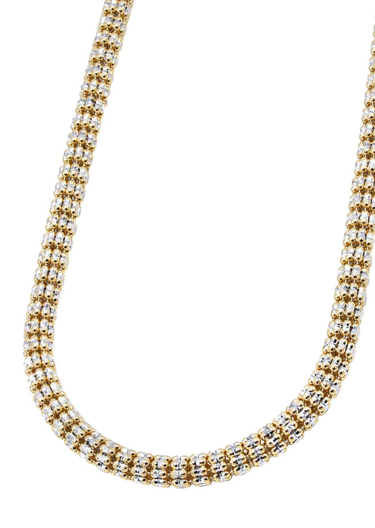 10KT YELLOW GOLD ICE CHAIN