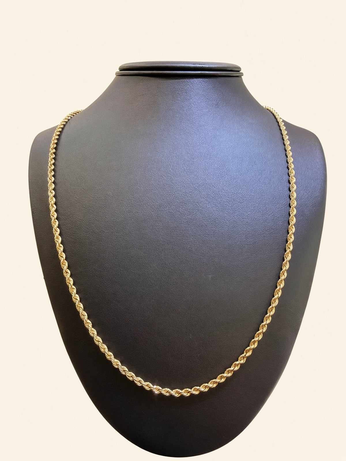 14K Yellow Gold Rope Chain – 24" 3mm | R1651