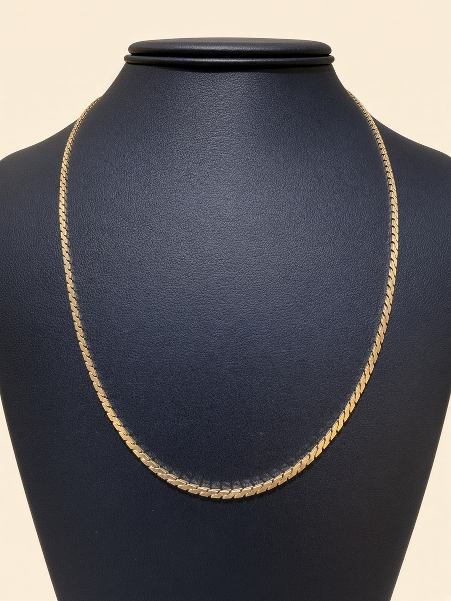 14K Yellow Gold Thick Flat Chain – 20" | 1.7mm | R1605