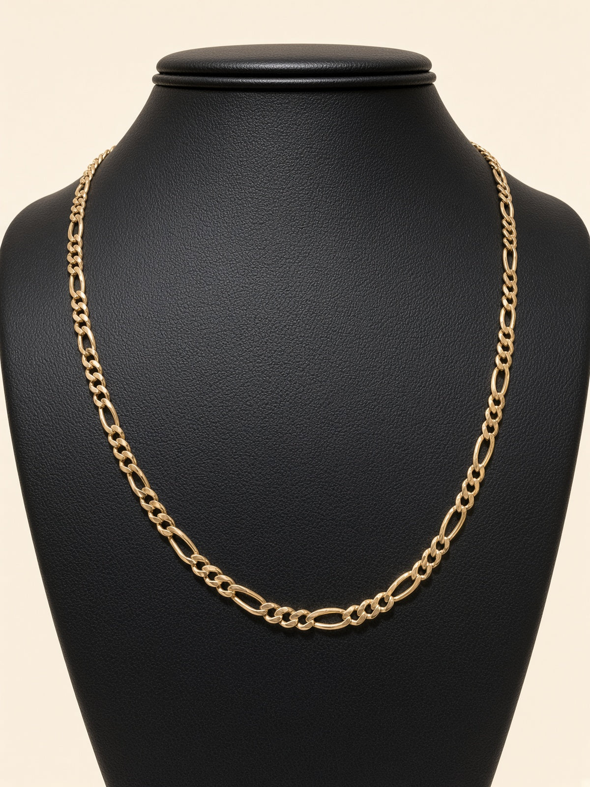 14K Yellow Gold Figaro Link Chain – 19" | 3.8mm | R1607