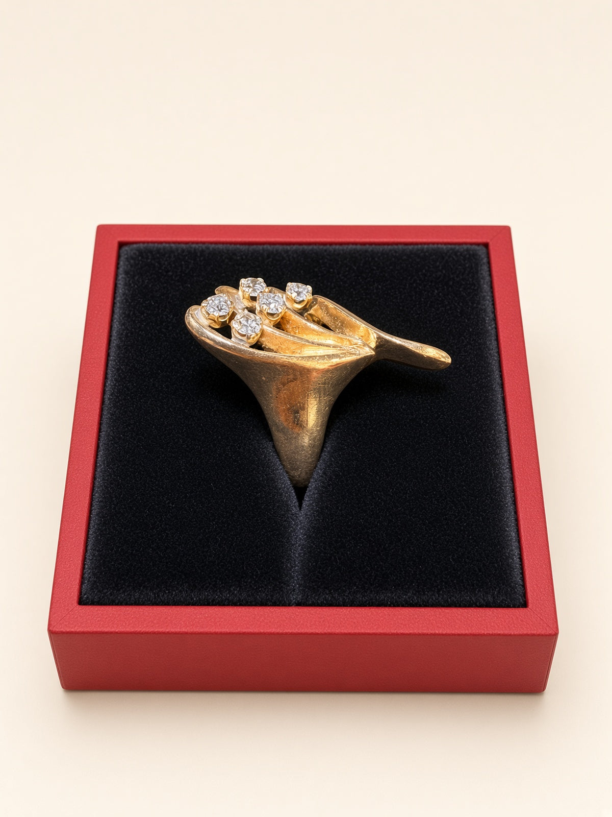 14K Yellow Gold Ladies Natural Diamond Ring – 0.40 TCW | Size 6 | R1077