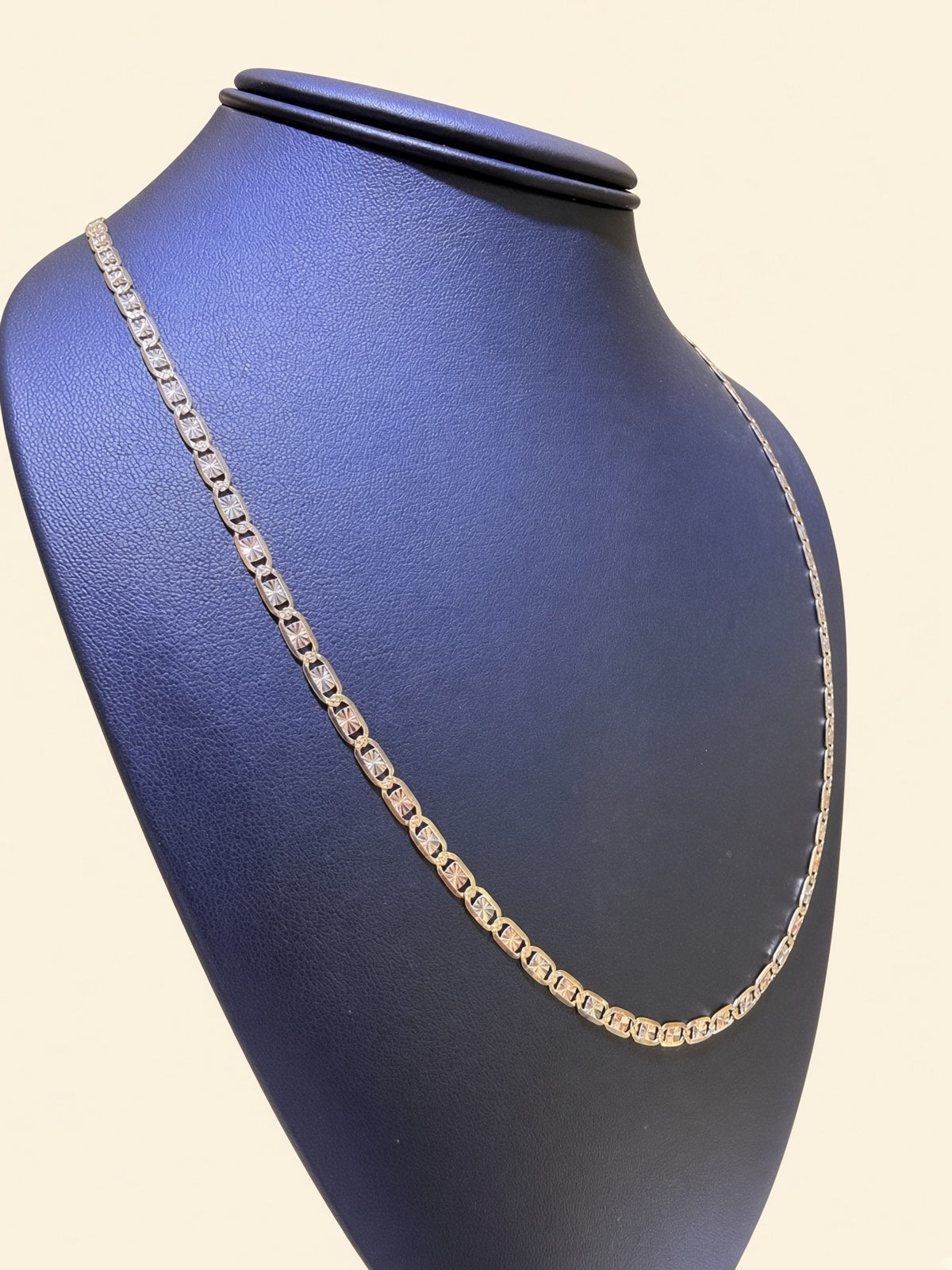 14K Tri-Color Gold Valentino Chain – 24" | 3.5mm | R1959