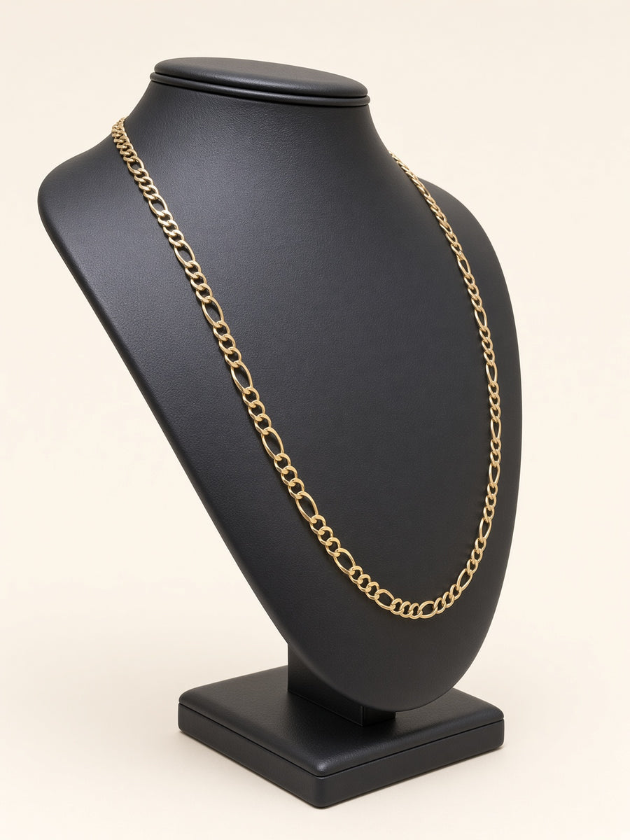 14K Yellow Gold Figaro Link Chain – 24" | 5mm | R1571