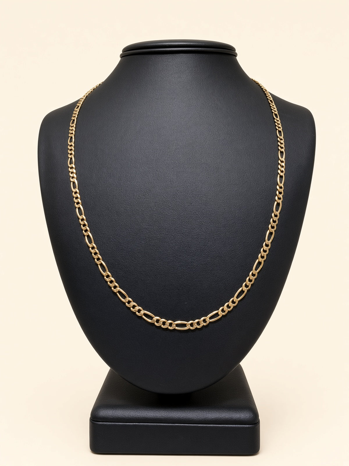 14K Yellow Gold Figaro Link Chain – 25" | 3.8mm | R1611