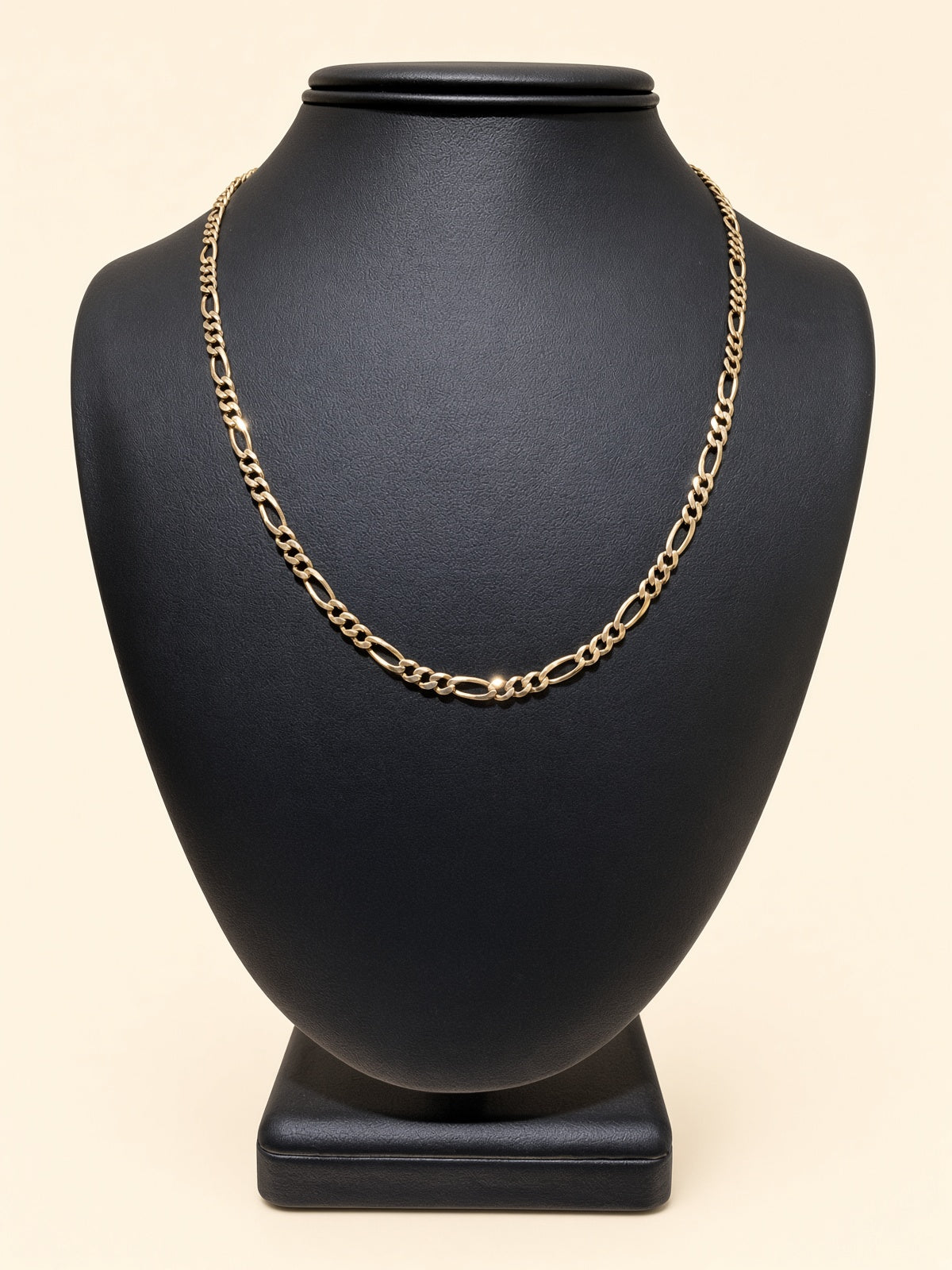 14K Yellow Gold Figaro Link Chain – 19" | 3.8mm | R1607
