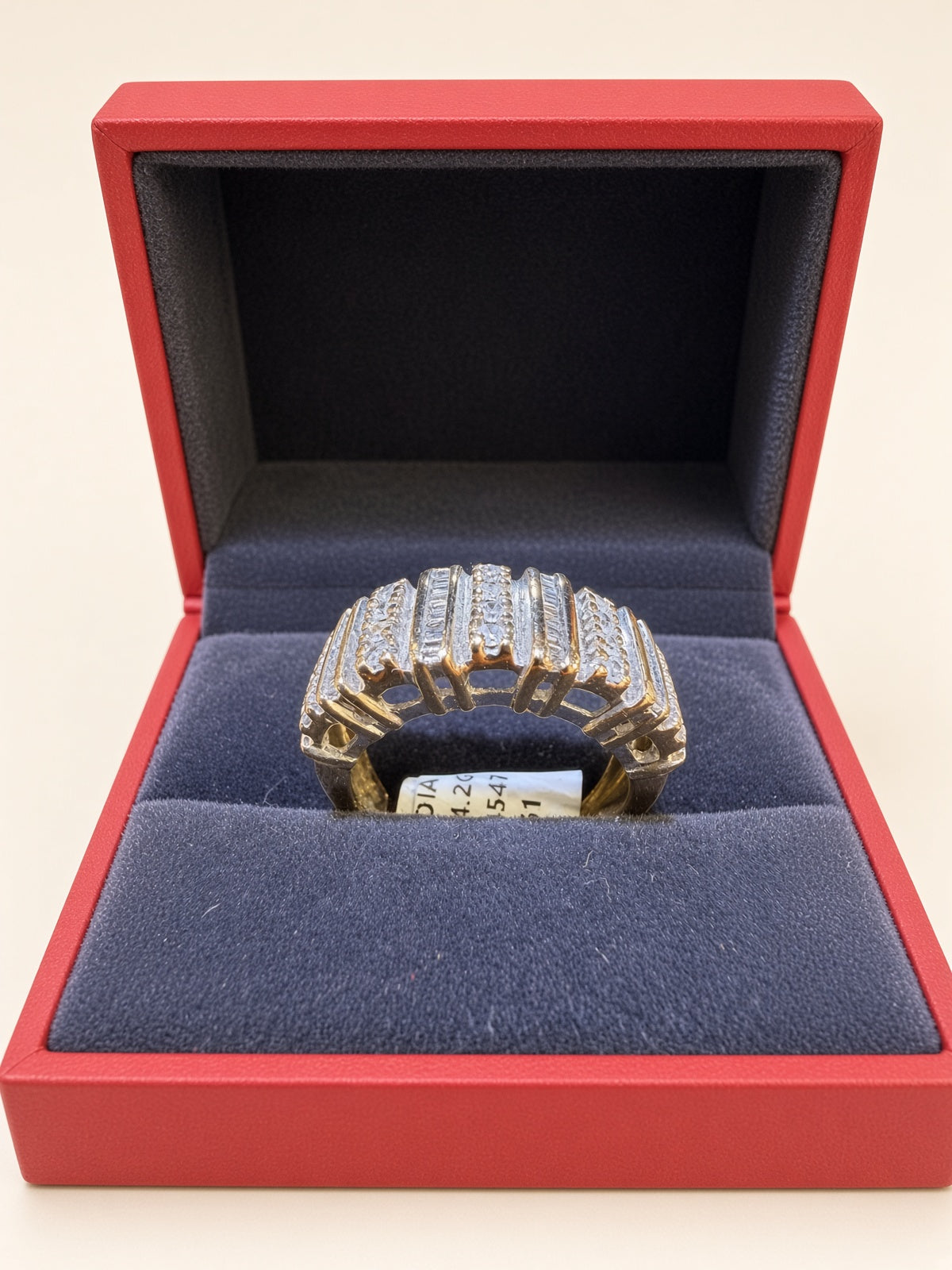 10K Yellow Gold Natural Diamond Band Ring – Size 7 | R1061