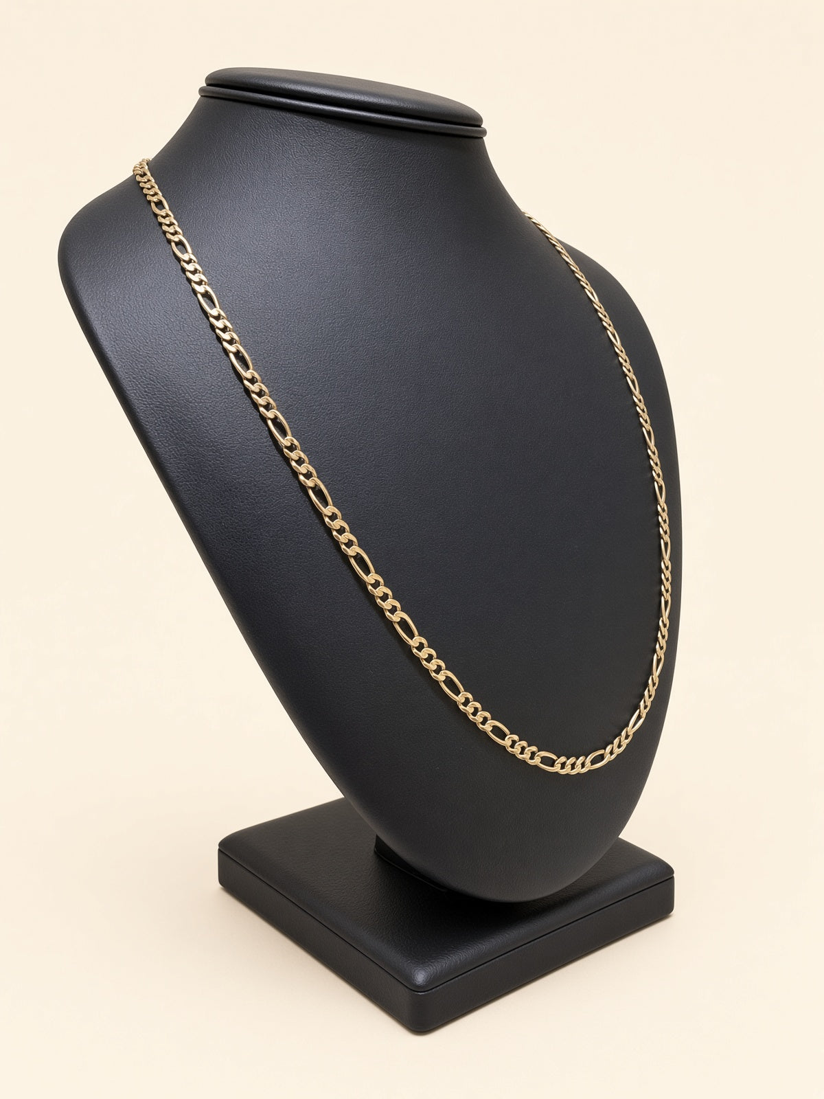 14K Yellow Gold Figaro Link Chain – 25" | 3.8mm | R1611