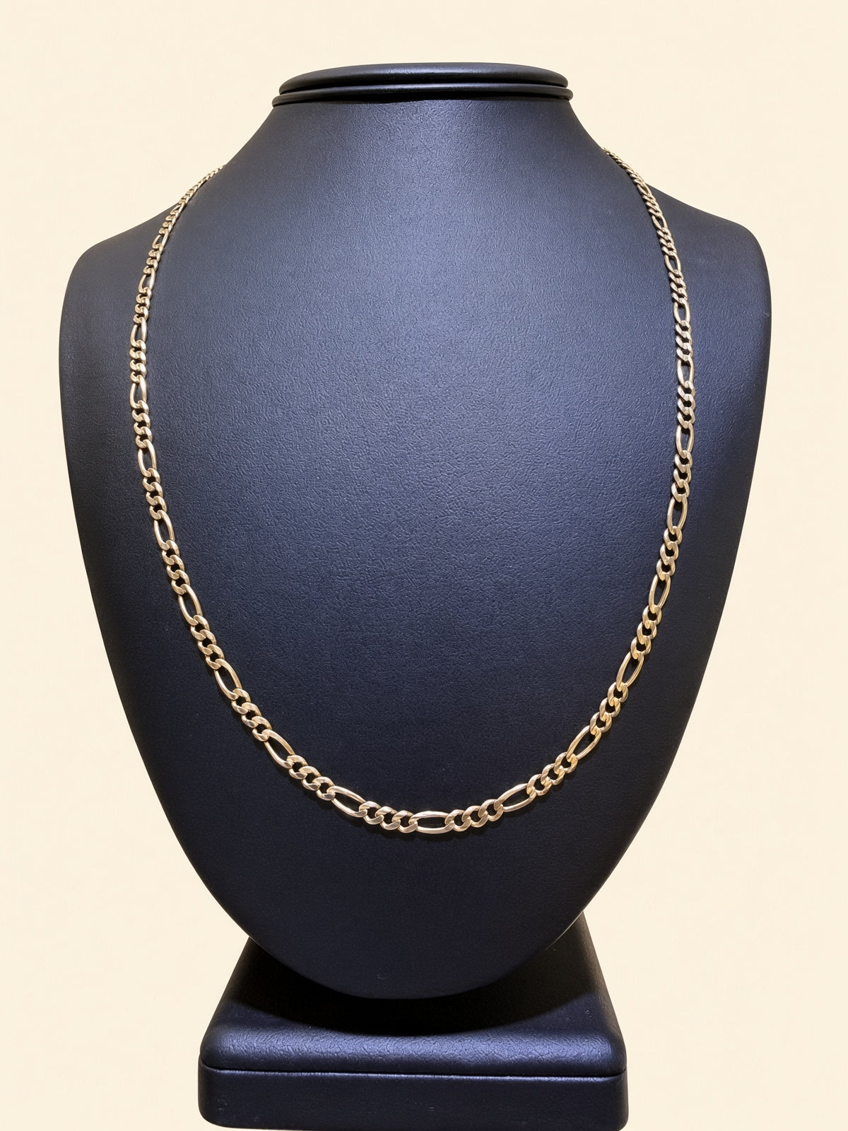 14K Yellow Gold Figaro Link Chain – 25" | 3.8mm | R1611