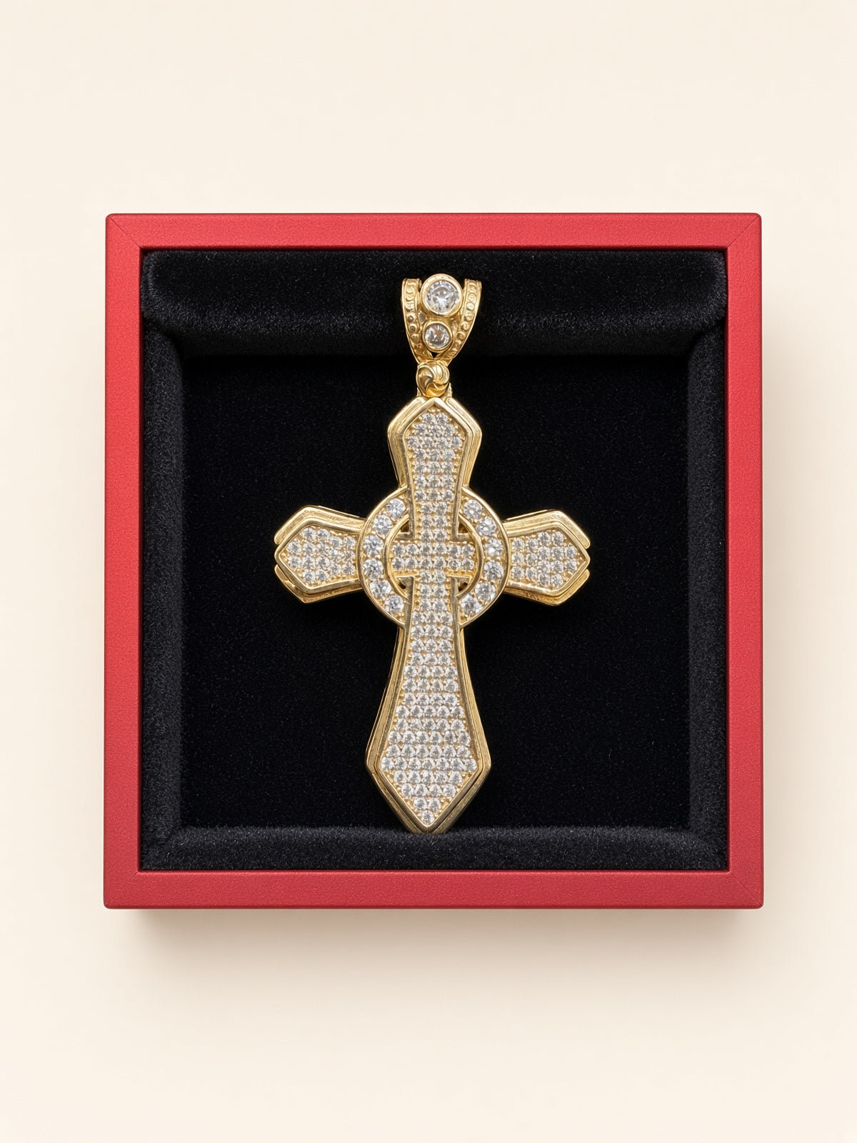 10K Yellow Gold Cross Pendant – R654