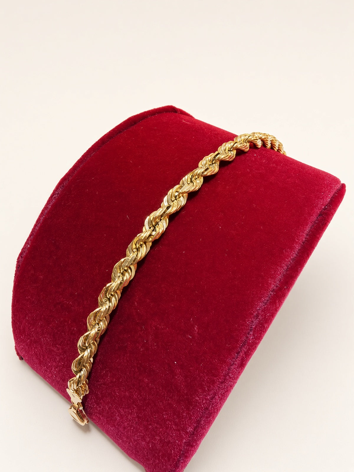 14KT Yellow Gold Solid Rope Bracelet 5.5mm 8" – R192
