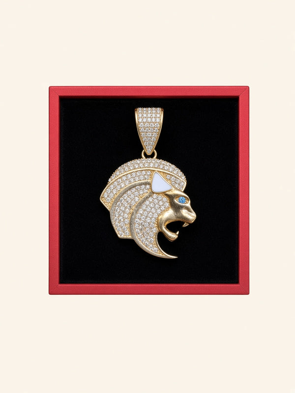 14KT Yellow Gold Lion Head Pendant – R829