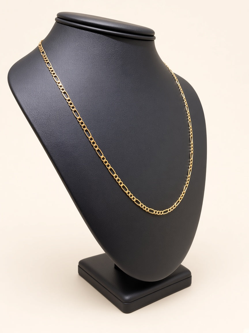 10K Yellow Gold Figaro Link Chain – 20" | 3.3mm | R2172