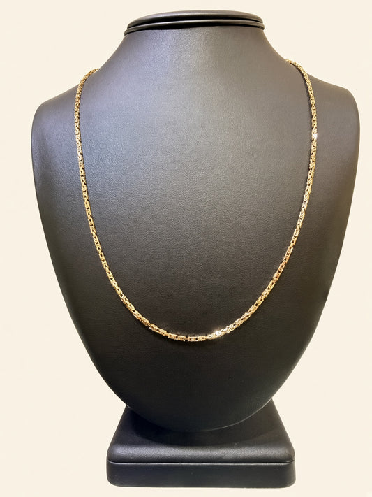 14K Yellow Gold Byzantine Chain – 22" | 1.7mm | R2371